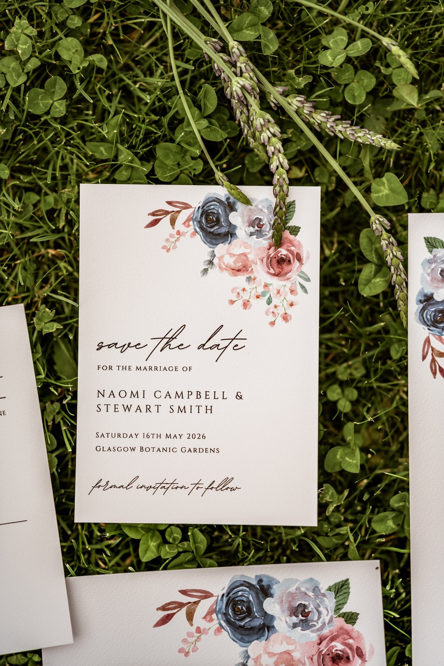 Romantic Floral Wedding Save the Date Card & Envelope - The Flora Suite