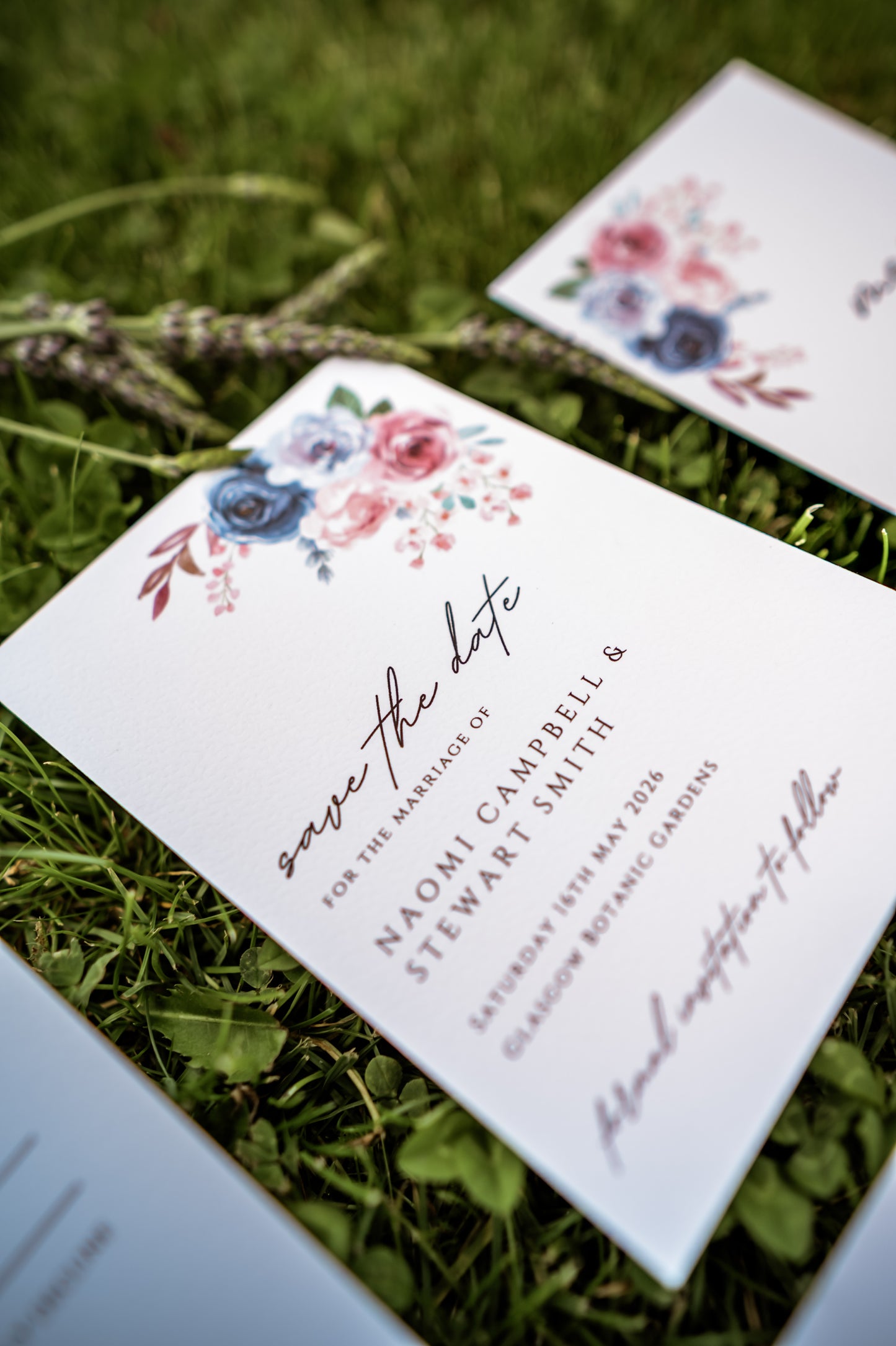 Romantic Floral Wedding Save the Date Card & Envelope - The Flora Suite