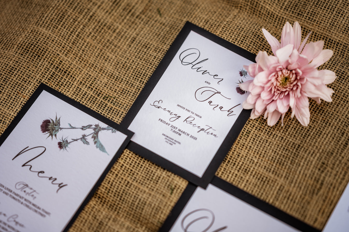 Scottish Thistle Wedding Evening Invitation & Envelope - The Thistle Suite