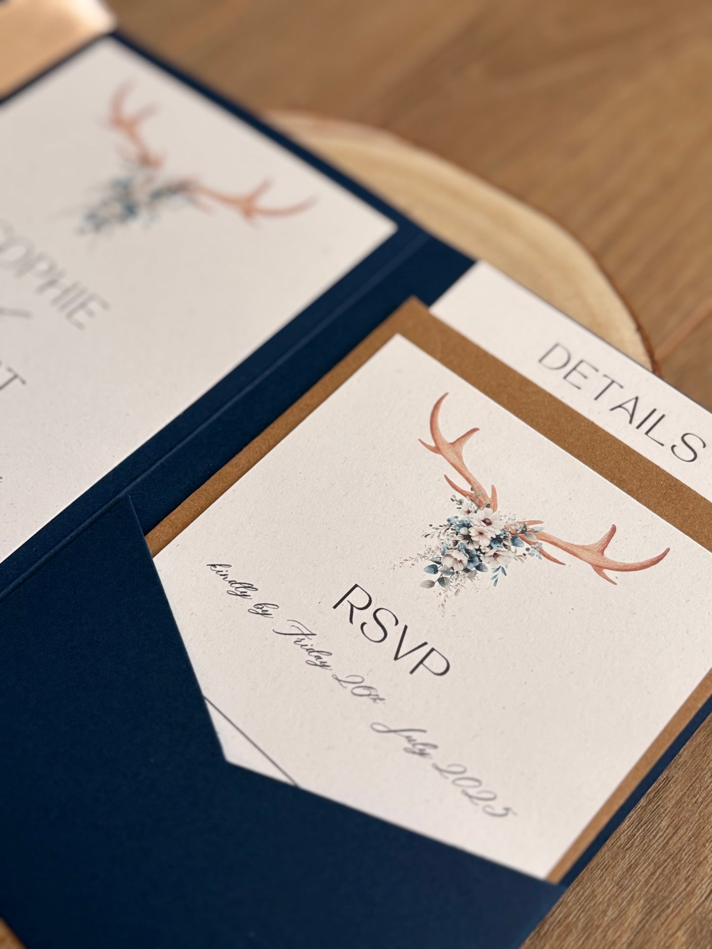 Scottish Stag Wedding Pocket Invitation - The Stag Suite