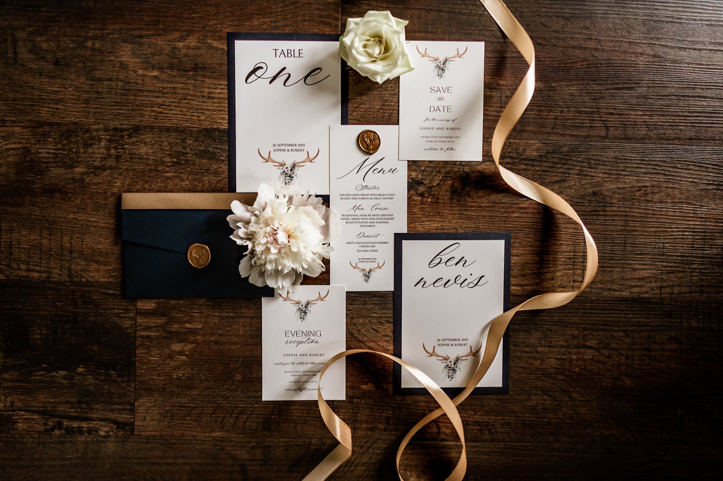 Scottish Stag Wedding Save the Date & Envelope - The Stag Suite