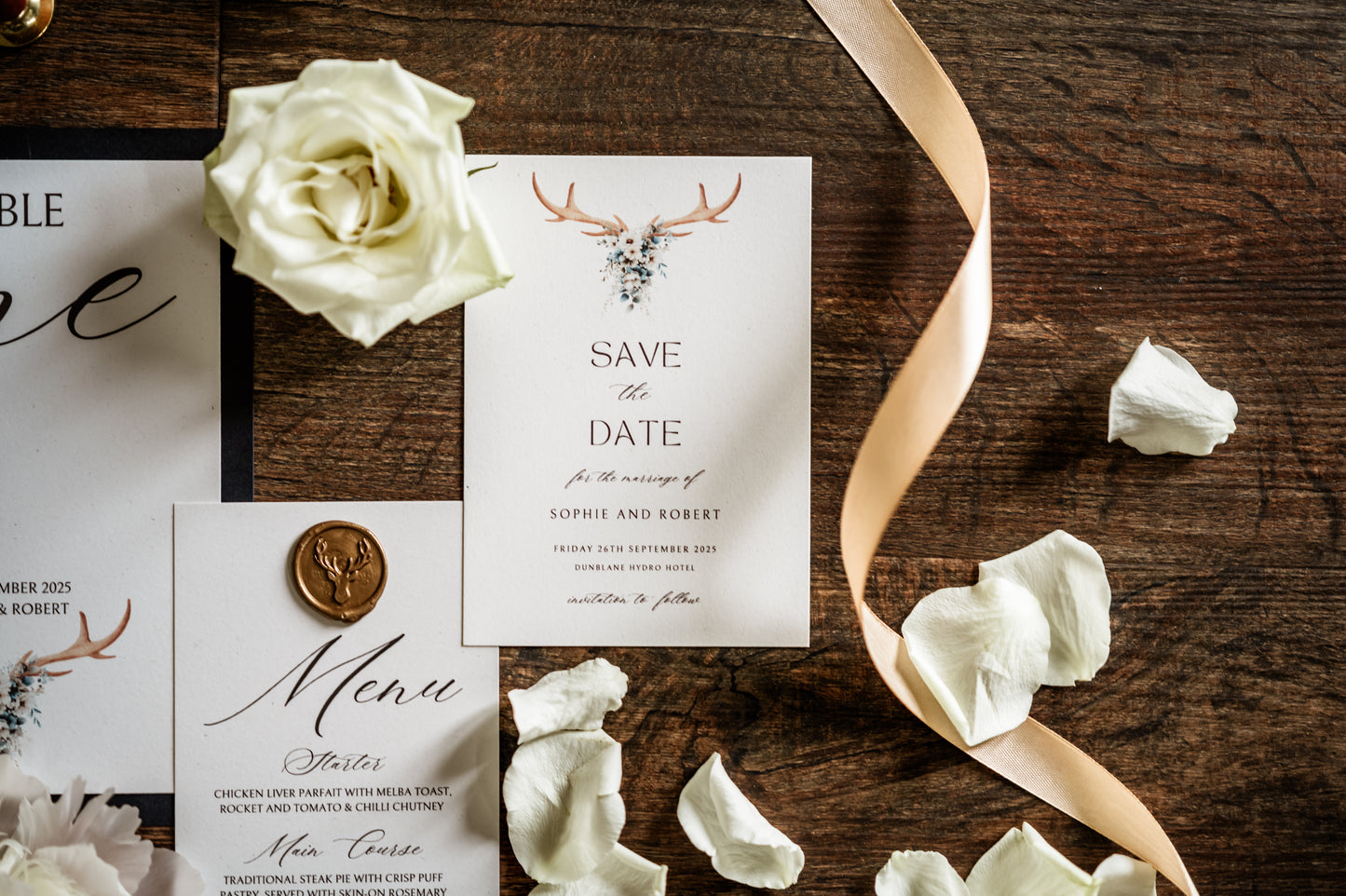 Scottish Stag Wedding Save the Date & Envelope - The Stag Suite