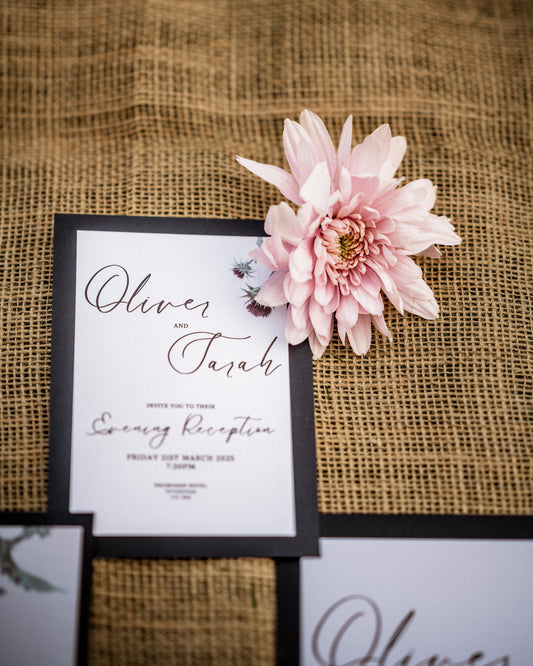 Scottish Thistle Wedding Evening Invitation & Envelope - The Thistle Suite