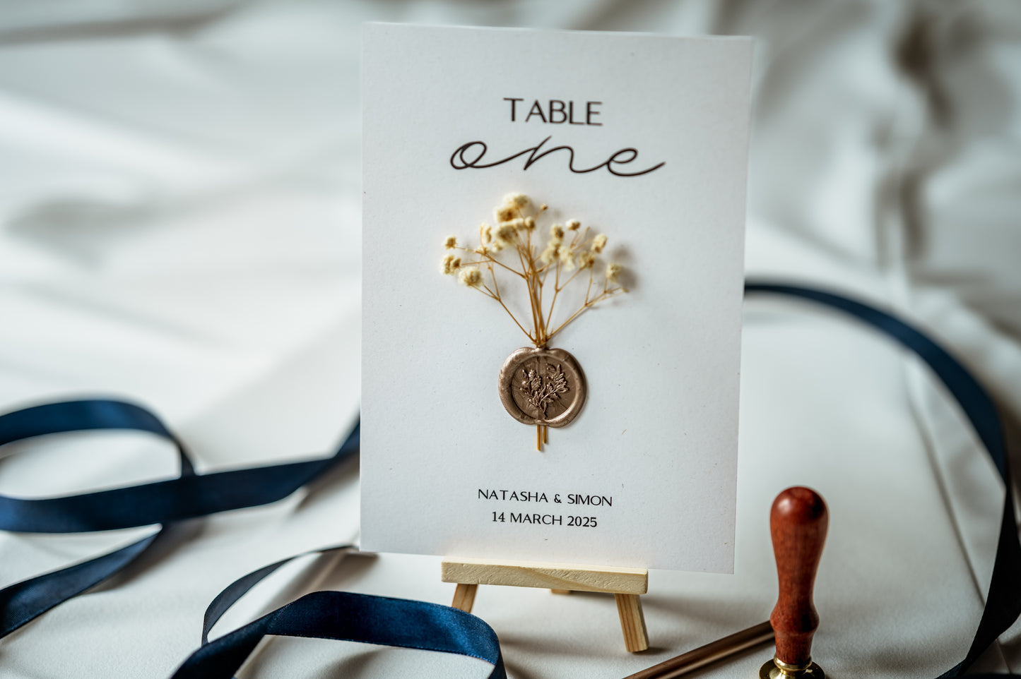 Elegant Rustic Wedding Table Name / Number Sign - The Caledonia Suite
