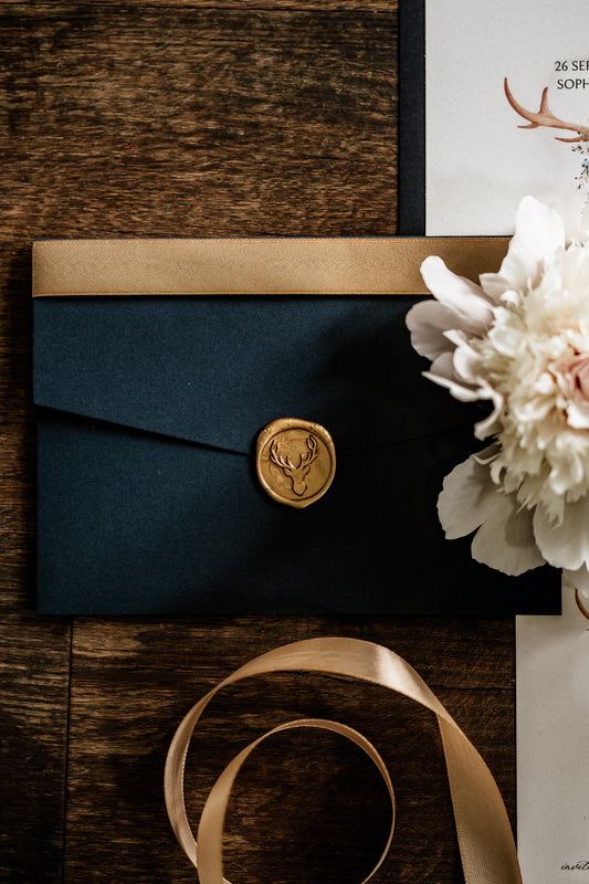 Scottish Stag Wedding Pocket Invitation - The Stag Suite