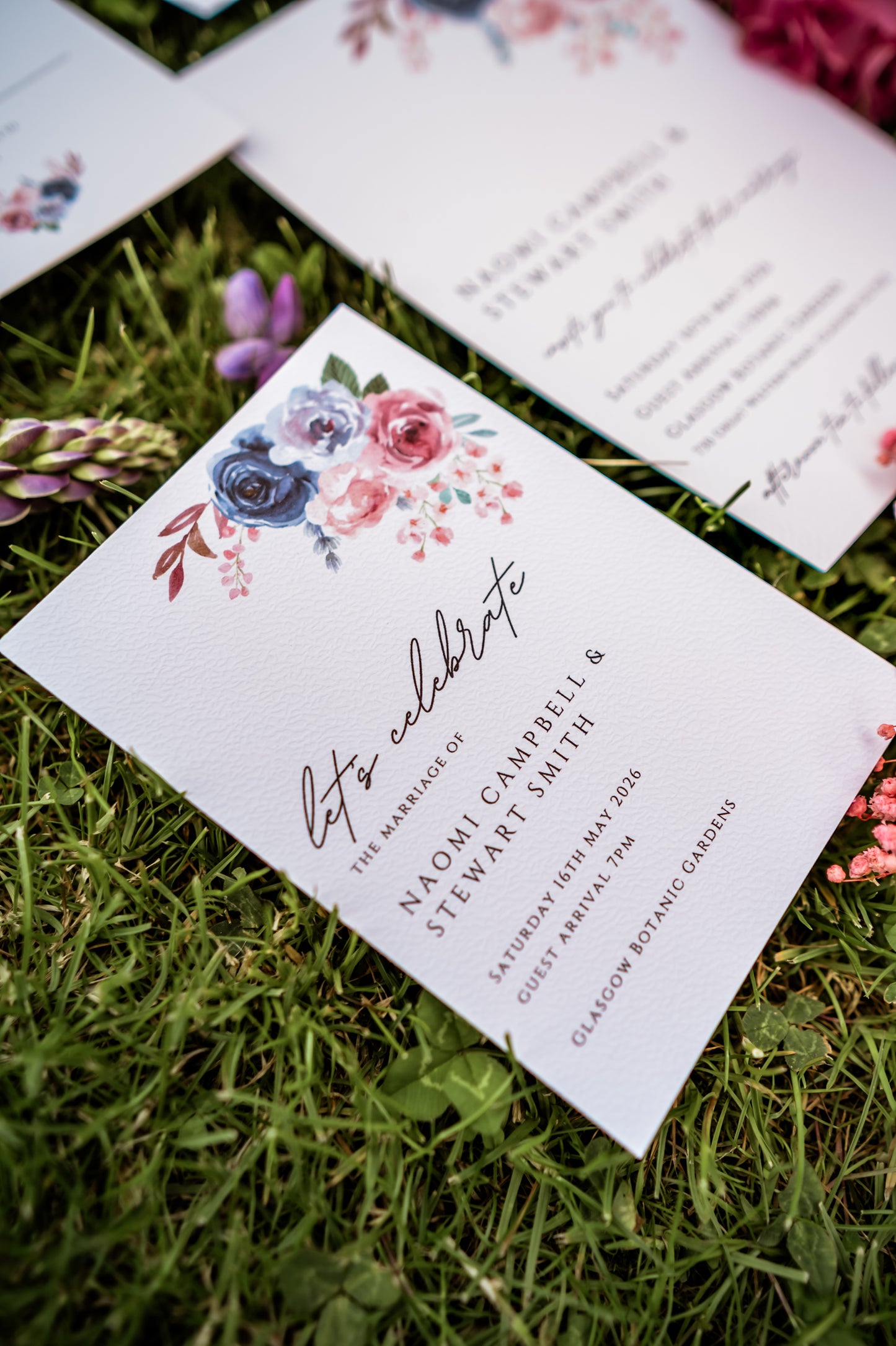 Romantic Floral Wedding Evening Invitation & Envelope - The Flora Suite