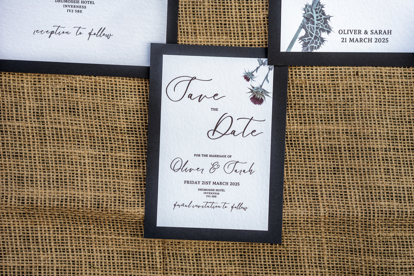Scottish Thistle Wedding Save the Date & Envelope - The Thistle Suite