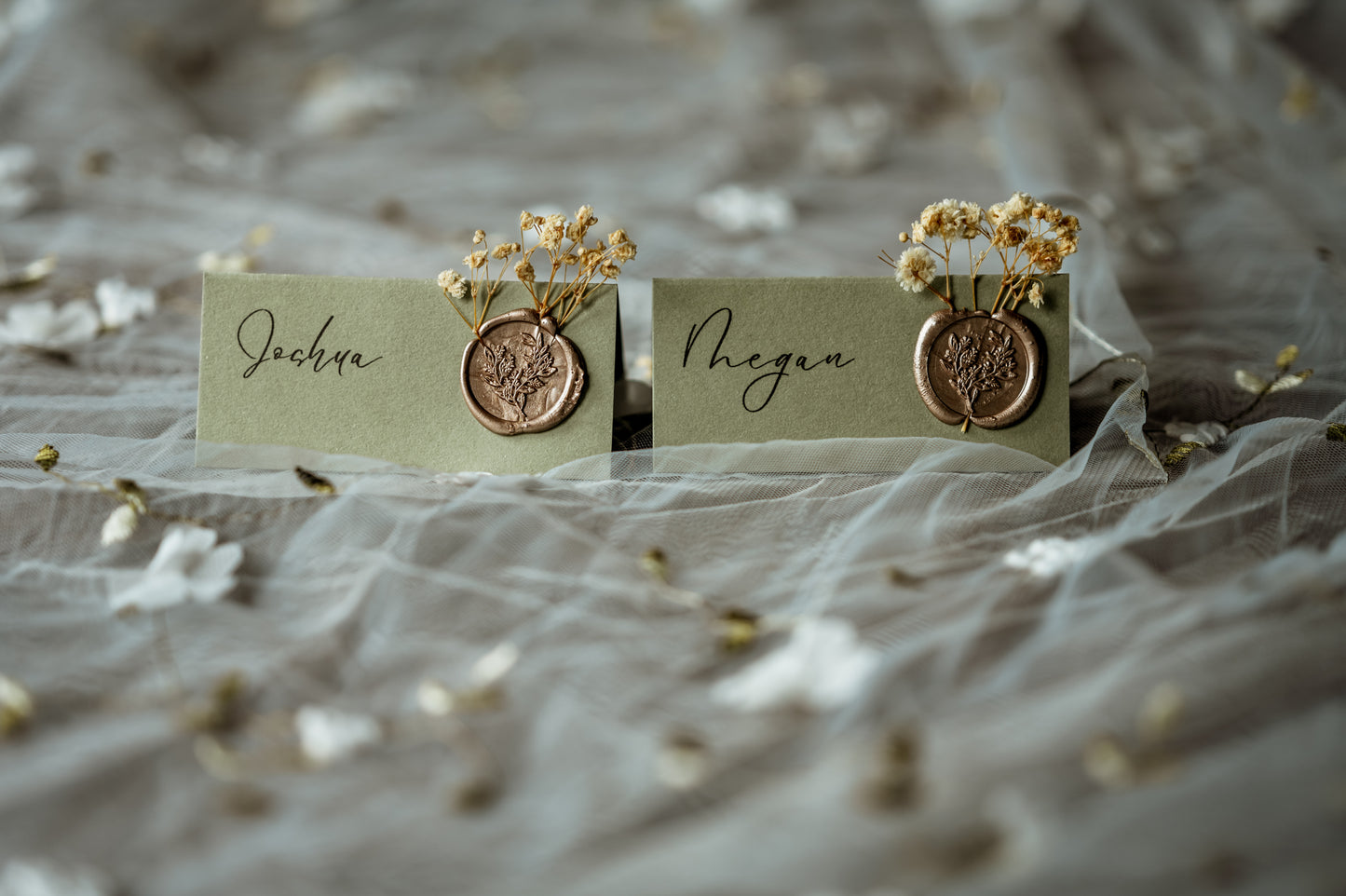 Rustic Sage Green Wedding Place Cards - The Culross Suite