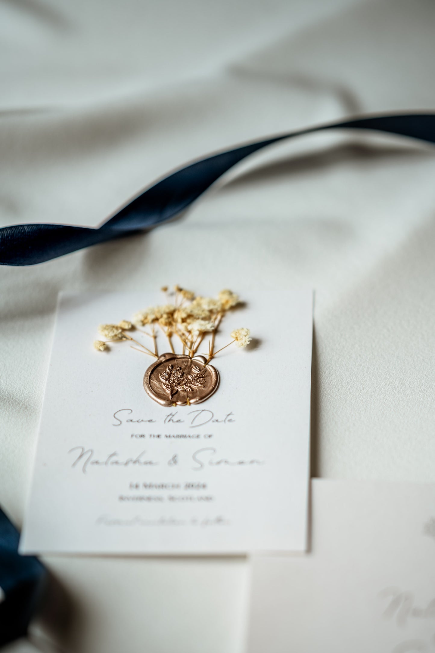 Elegant Rustic Wedding Save the Date Card & Envelope - The Caledonia Suite